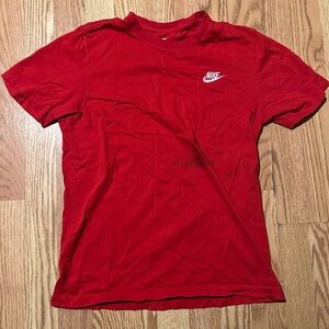 Nike red logo t-shirt size small